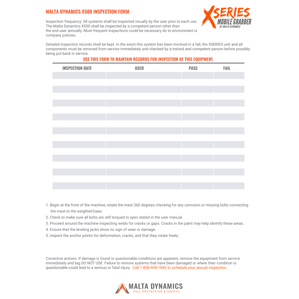 Inspection Form 500