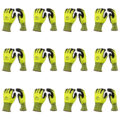 YELLOW NON-INSULATED CUT LEVEL 5 WORK GLOVES (12 PACK)